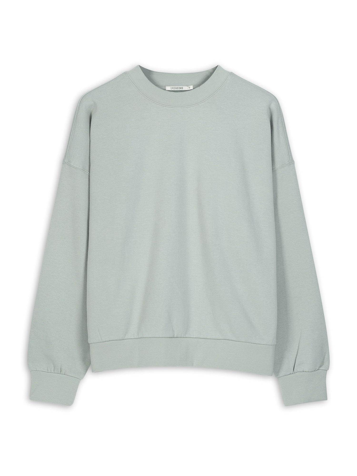 Muted Mint: Lässiges Sweatshirt aus Bio-Baumwolle für Damen [29911]
