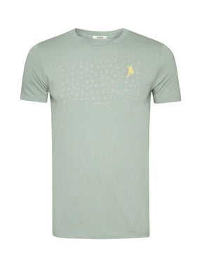 Soft Sage: Sportliches T-Shirt aus Bio-Baumwolle für Herren [29925]