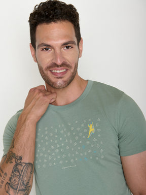 Soft Sage: Sportliches T-Shirt aus Bio-Baumwolle für Herren [29927]