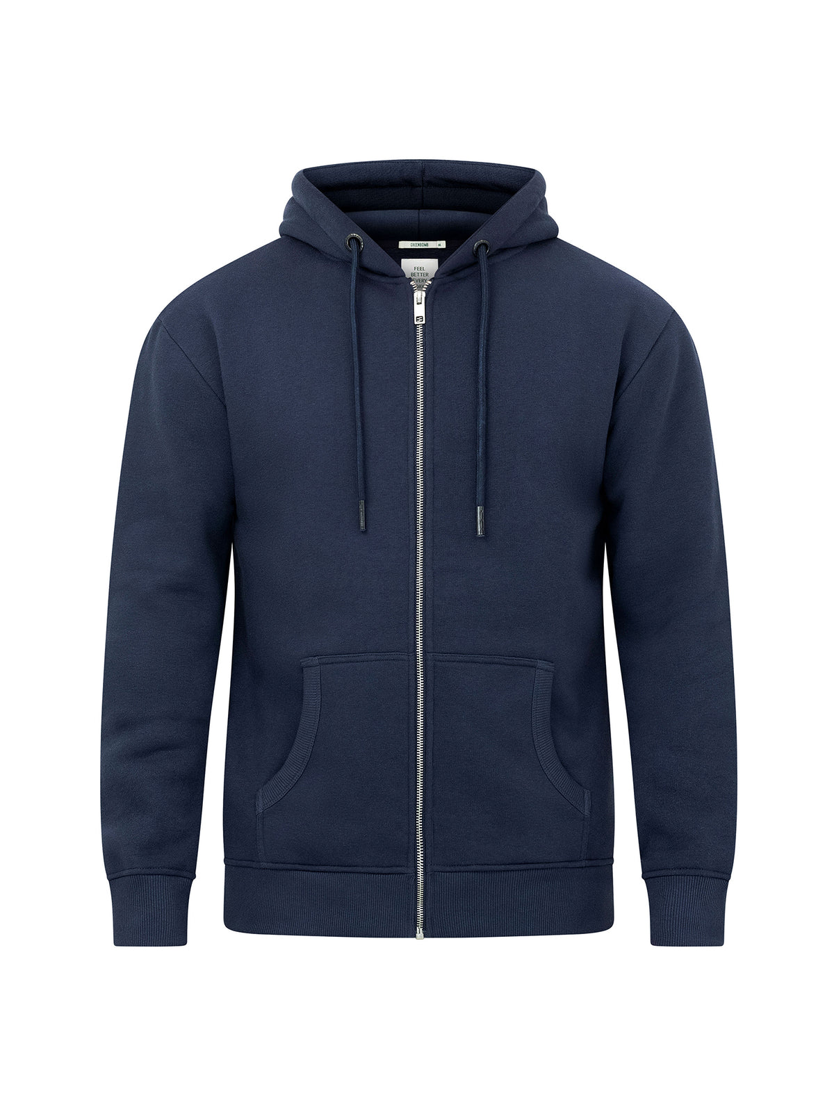 Navy: Lässige Sweatjacke aus Bio-Baumwolle für Herren [29951]