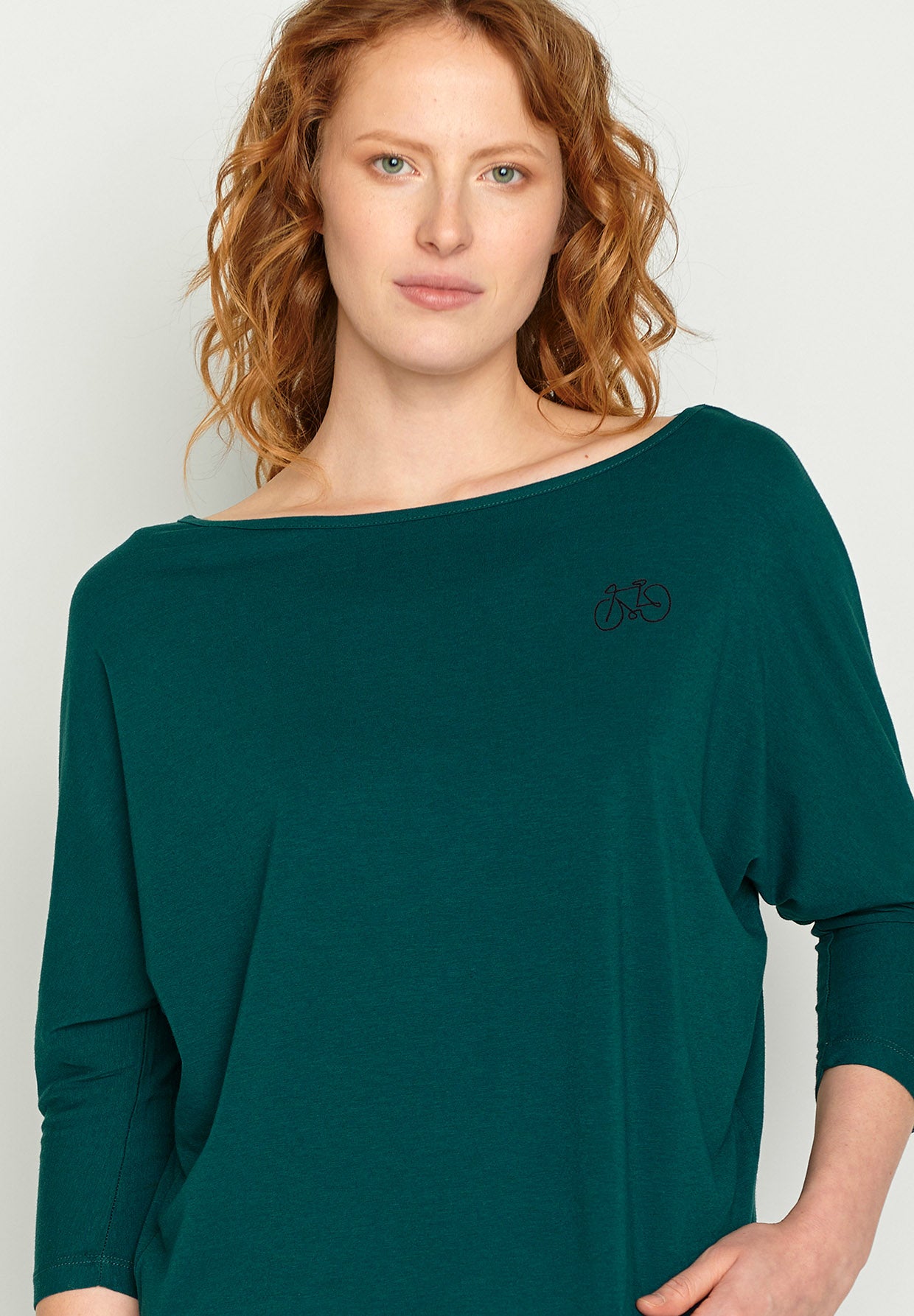 Deep Sea Blue: Sportliches T-Shirt aus Bio-Baumwoll Mix für Damen [2787]