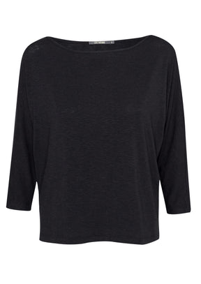 Black: Lässiges Longsleeve aus Bambus Mix für Damen [293]