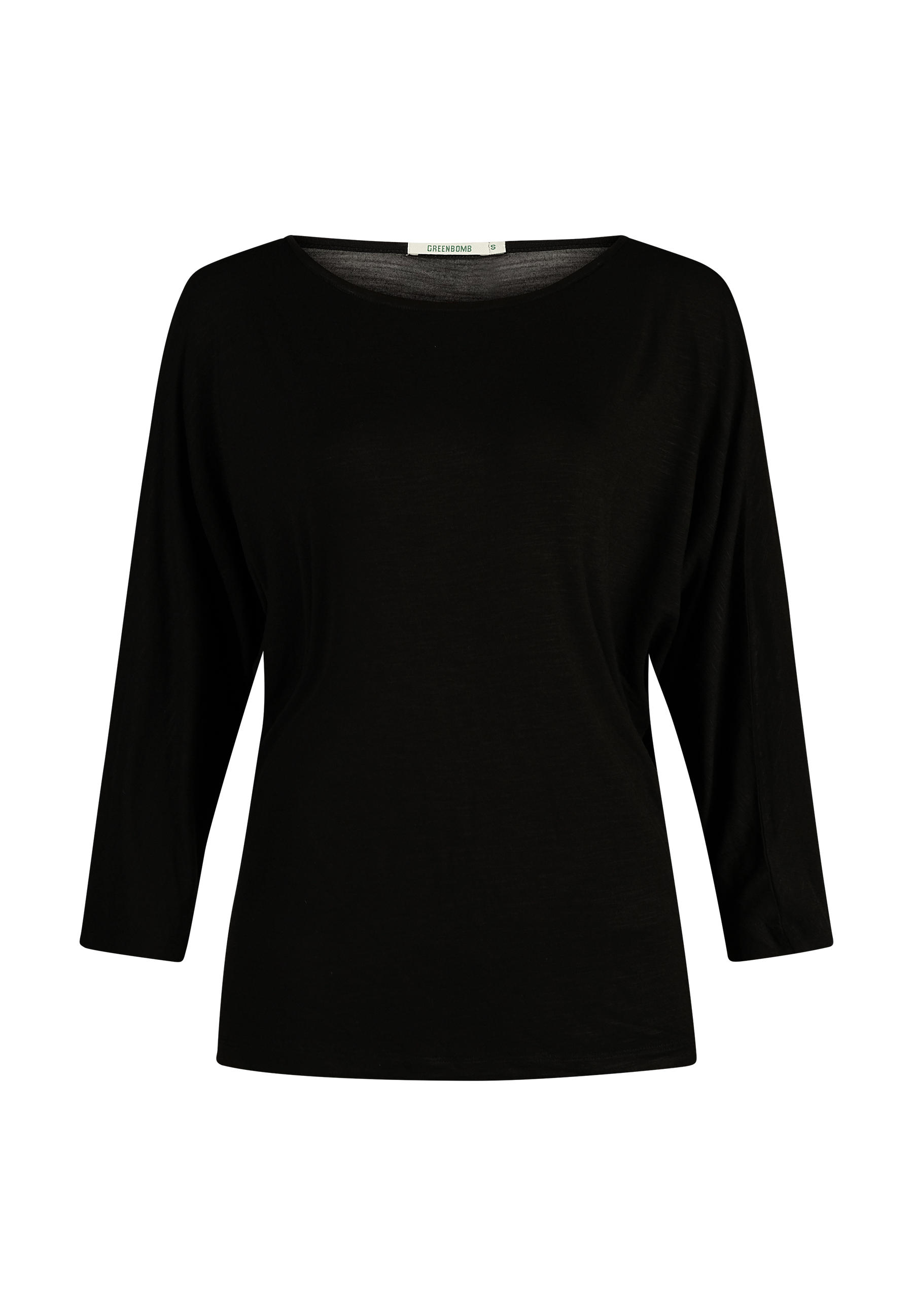 Schwarzer Gemütliches Longsleeve aus Viskose (LENZING™ ECOVERO™) Mix für Damen (4)