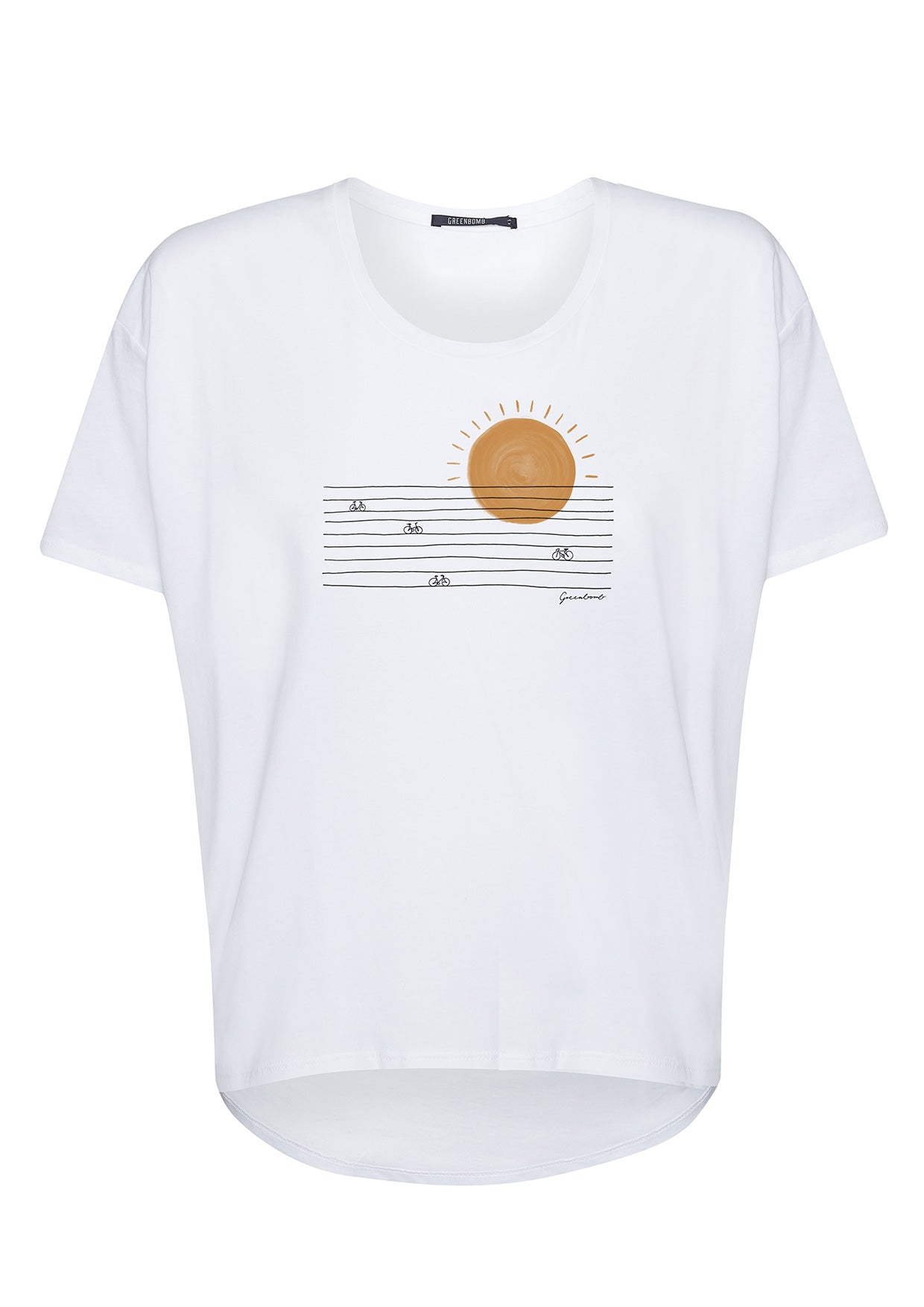 Weiß:  Lässiges T-Shirt aus Bio-Baumwoll Mix für Damen [3039]