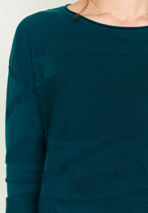 Deep Sea Blue: Sportliches T-Shirt aus Bio-Baumwoll Mix für Damen [3073]