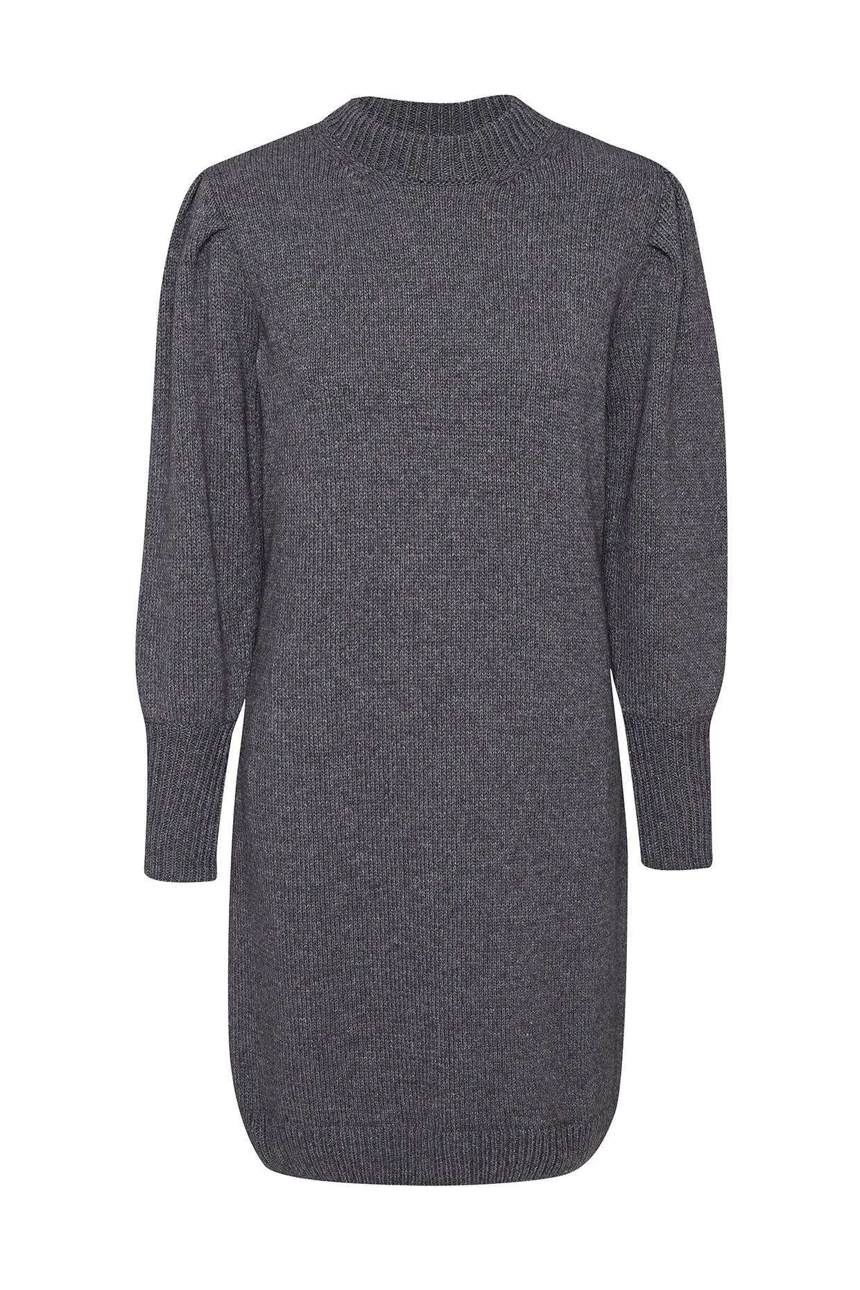 Anthracite: Gemütliches Strickkleid aus Woll Mix für Damen [3120]