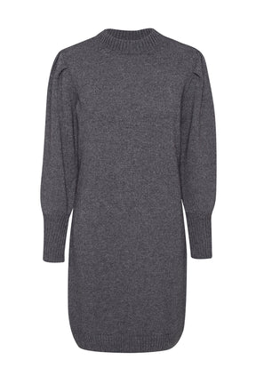 Anthracite: Gemütliches Strickkleid aus Woll Mix für Damen [3120]