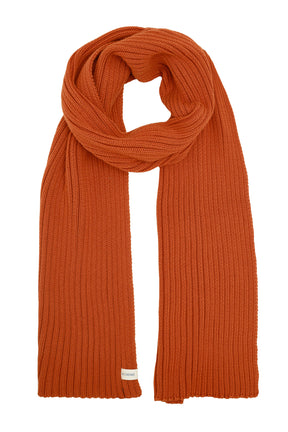 Copper Brown: Warmer Schal aus Bio-Baumwolle für Unisex [3143]