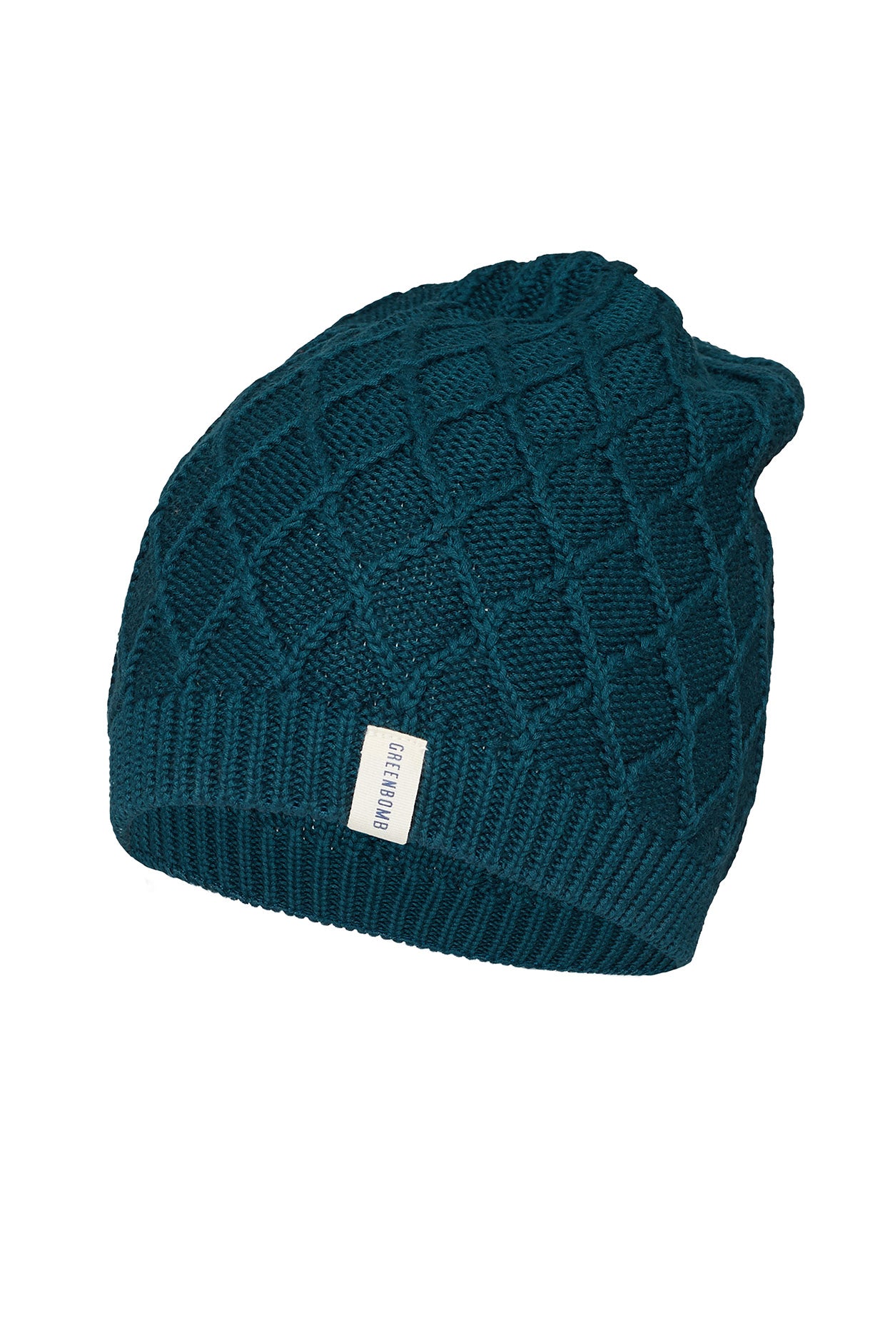 Deep Sea Blue: Wärmende Mütze aus Bio-Baumwolle für Damen [3150]