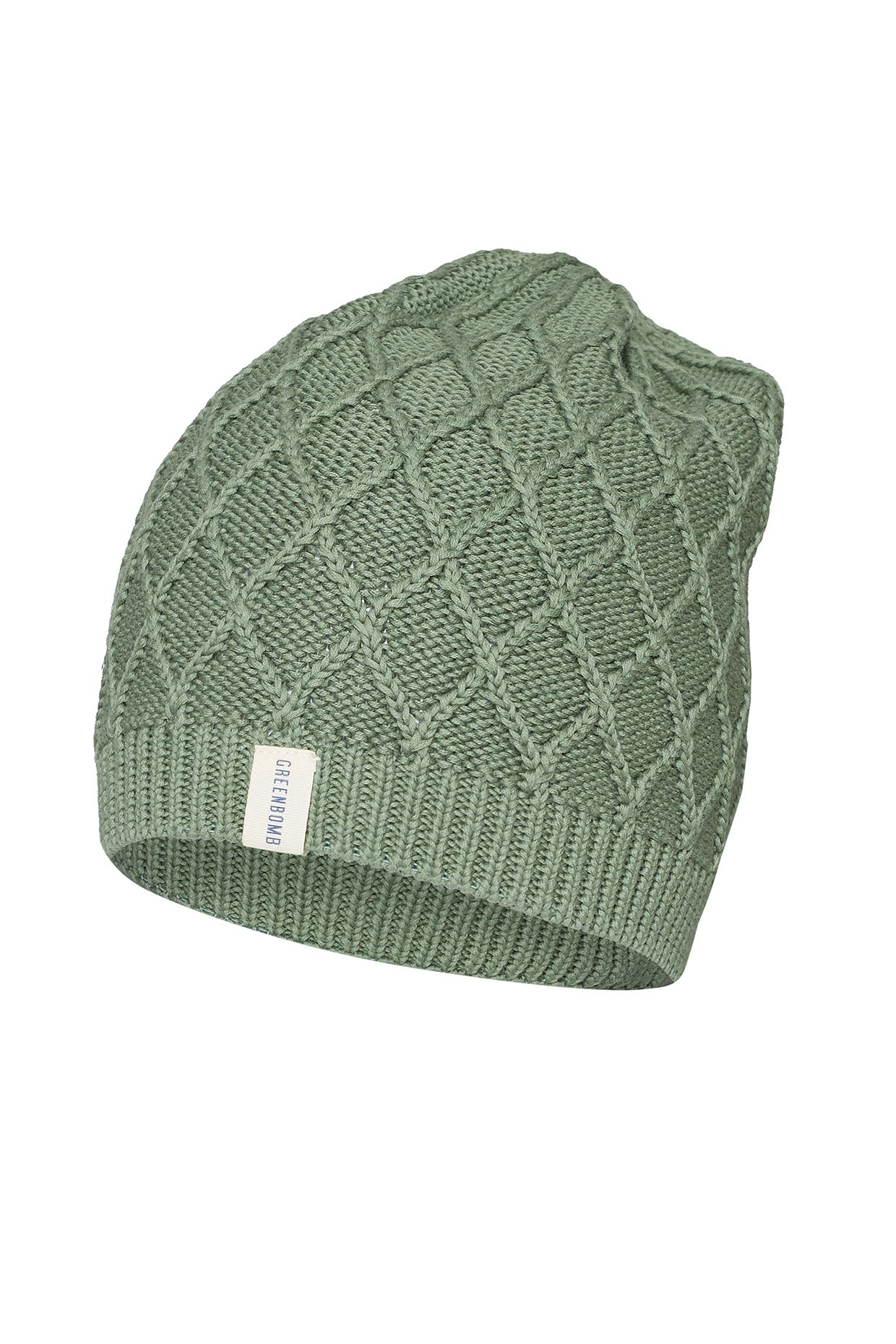Mermaid Green: Wärmende Mütze aus Bio-Baumwolle für Damen [3152]