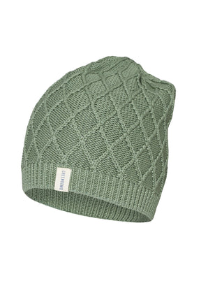Mermaid Green: Wärmende Mütze aus Bio-Baumwolle für Damen [3152]