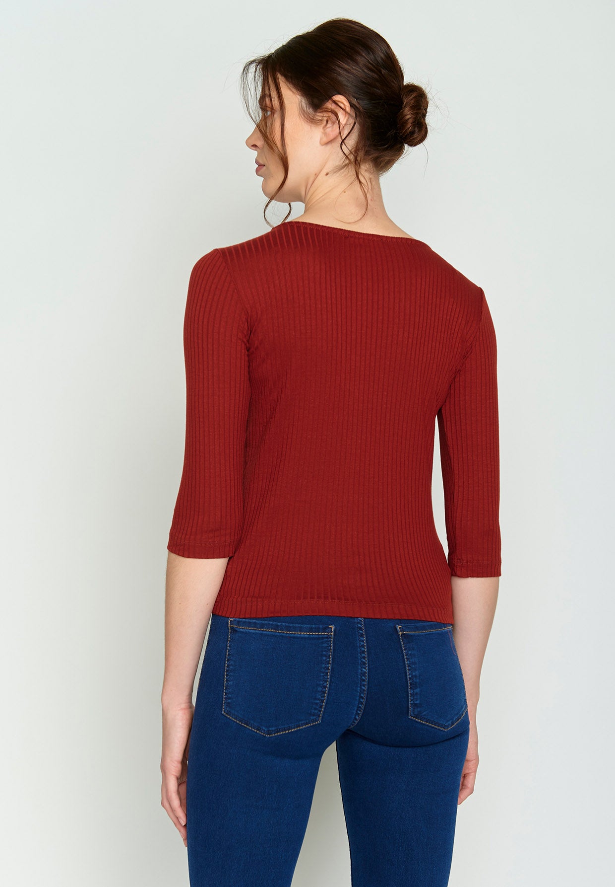 Winter Red: Sportliches Longsleeve aus LENZING™ TENCEL™ Mix für Damen [3161]
