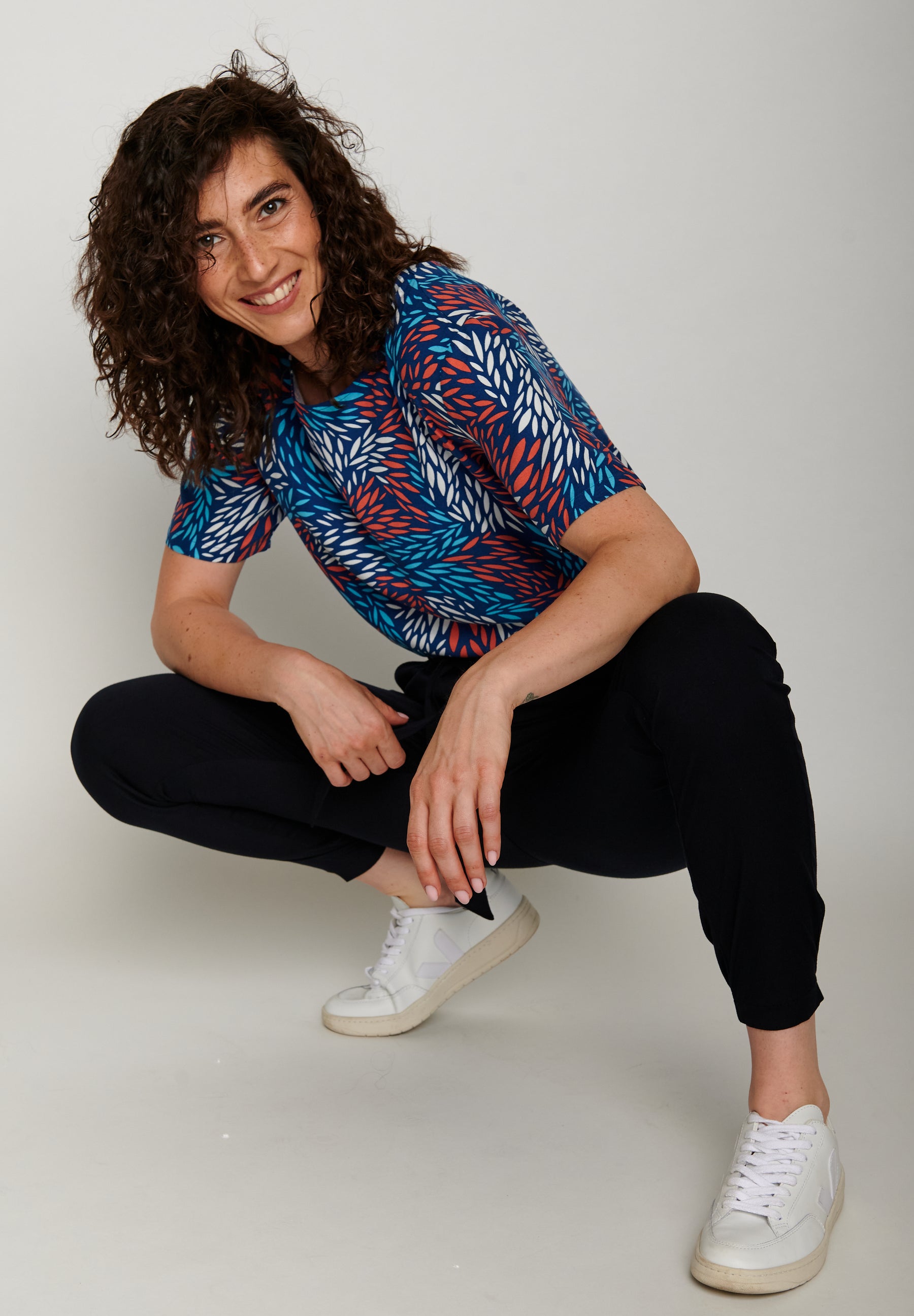 Schwarz:  Elegante Hose aus LENZING™ ECOVERO™ Mix für Damen [3236]