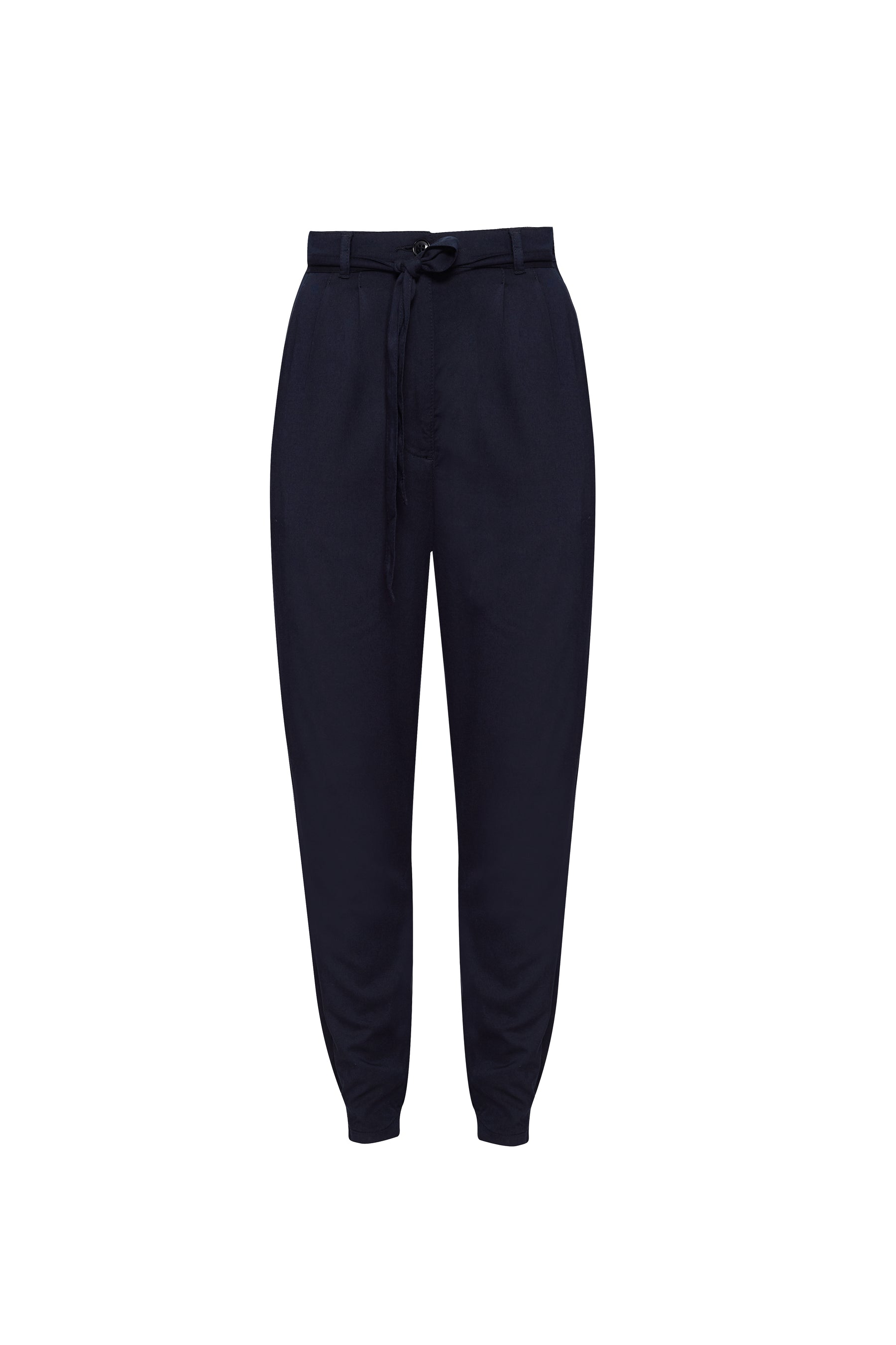 Schwarz:  Elegante Hose aus LENZING™ ECOVERO™ Mix für Damen [3237]