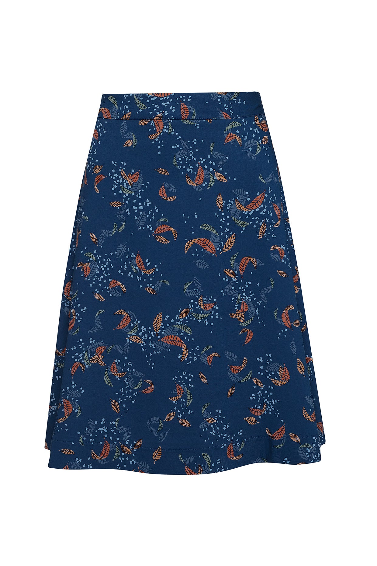 Blau:  Eleganter Rock aus LENZING™ ECOVERO™ Mix für Damen [3285]