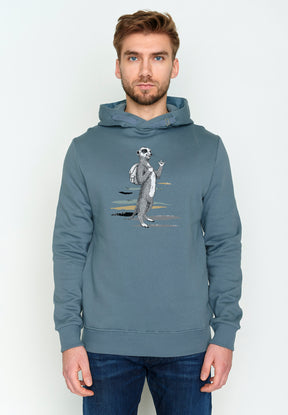 Thunder Grey: Kuschliger Hoodie aus Bio-Baumwolle für Herren [3510]