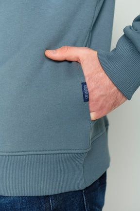 Thunder Grey: Kuschliger Hoodie aus Bio-Baumwolle für Herren [3511]