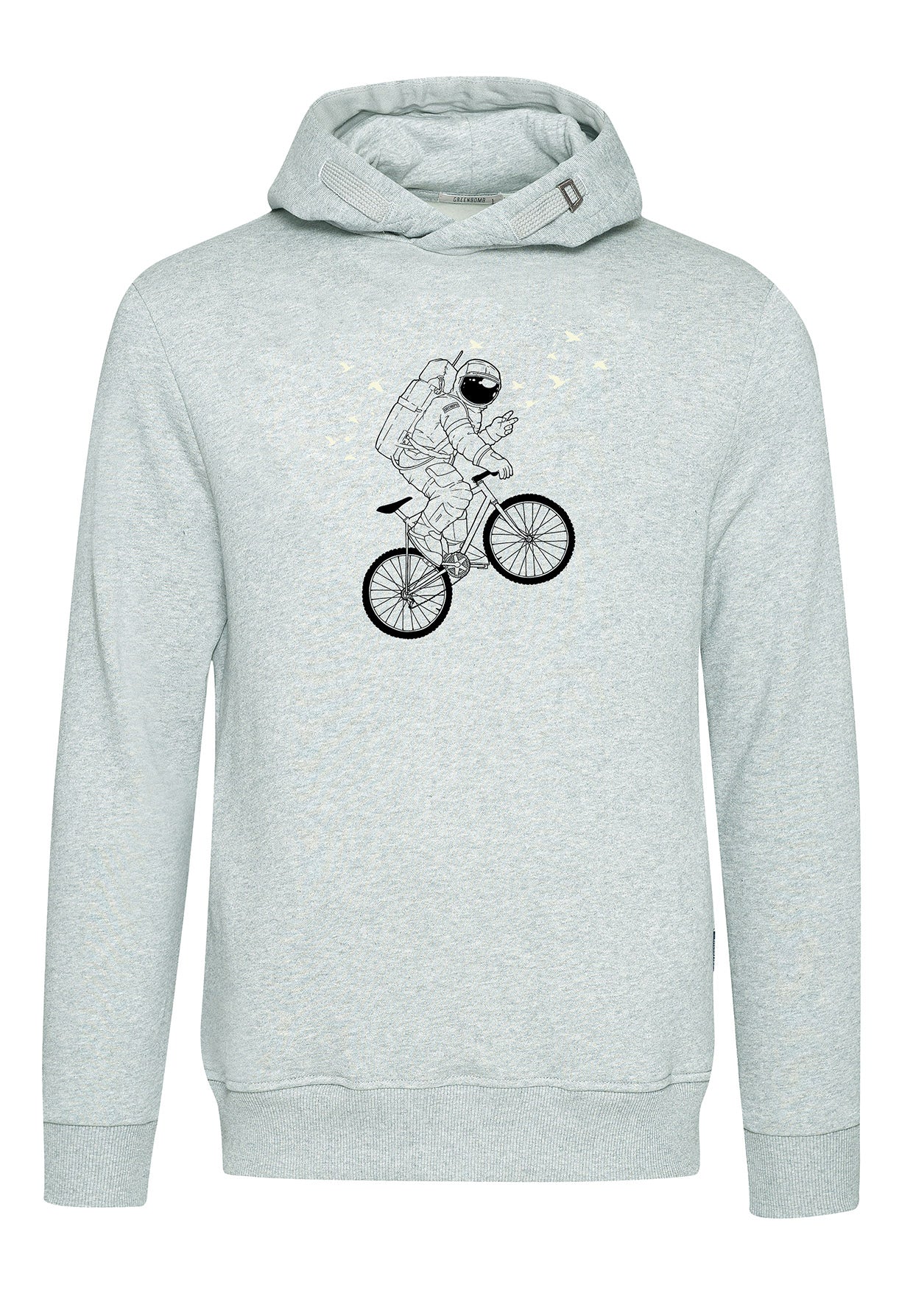 Heather Grey: Kuschliger Hoodie aus Bio-Baumwolle für Herren [3591]