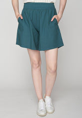 Grüner Lässige Shorts aus LENZING™ TENCEL™ für Damen (1)