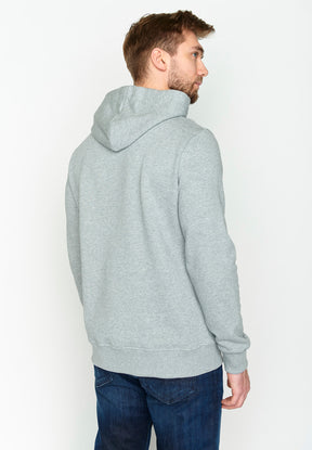 Heather Grey: Kuschliger Hoodie aus Bio-Baumwolle für Herren [3618]