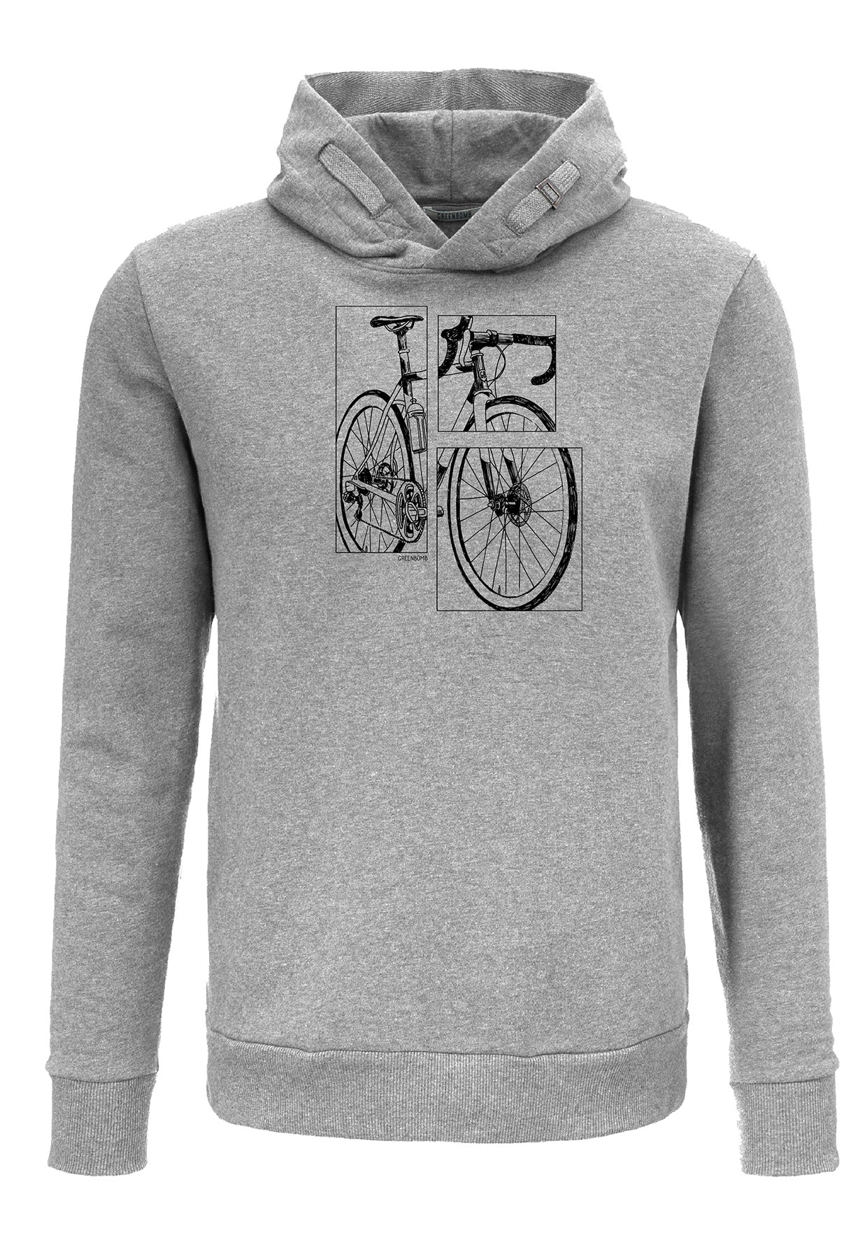 Heather Grey: Kuschliger Hoodie aus Bio-Baumwolle für Herren [3619]