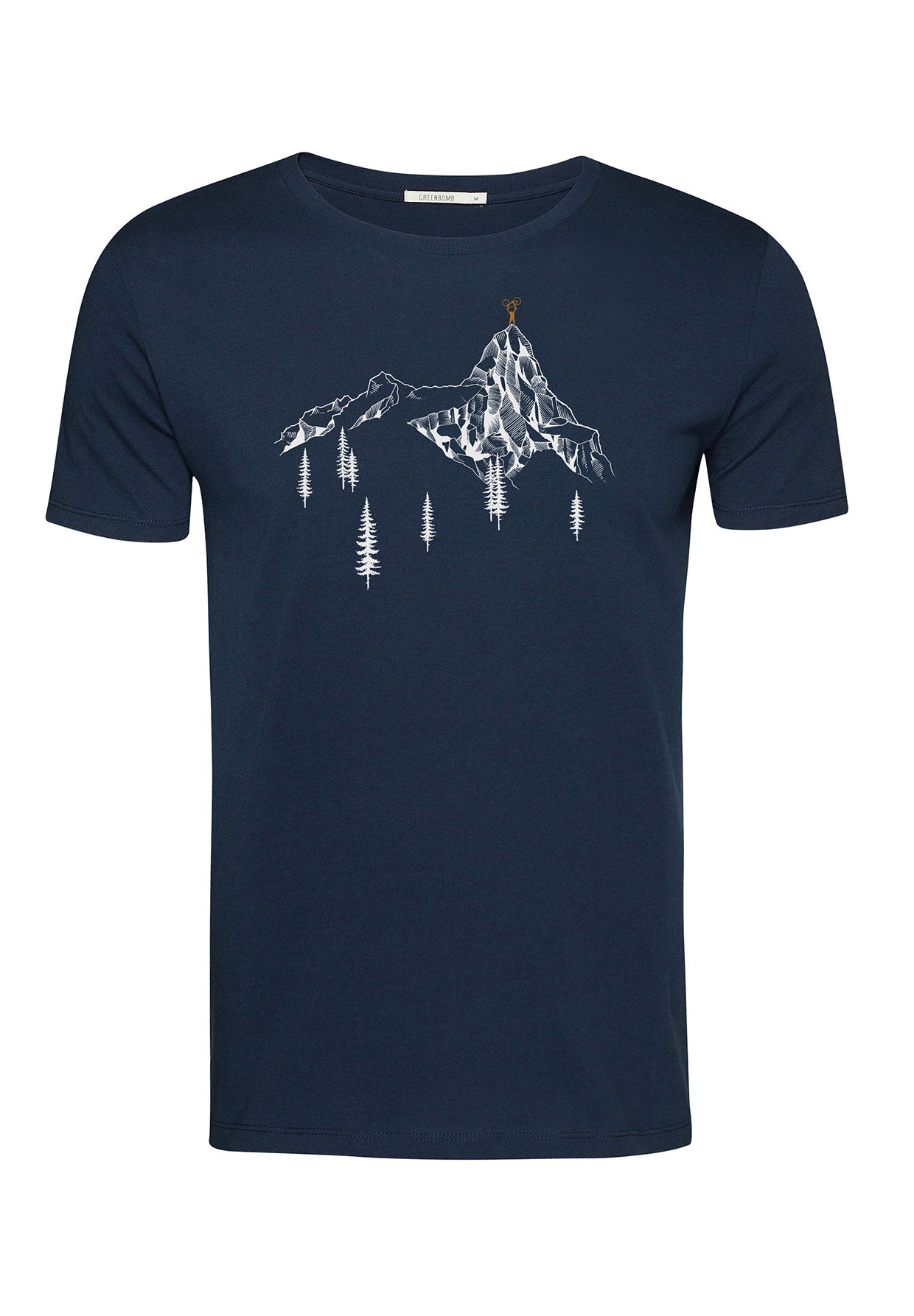 Navy: Sportliches T-Shirt aus Bio-Baumwolle für Herren [3624]