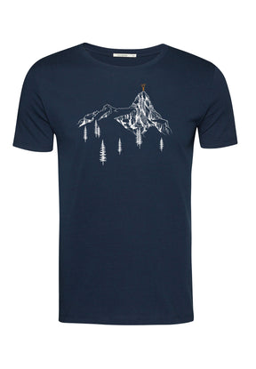 Navy: Sportliches T-Shirt aus Bio-Baumwolle für Herren [3624]