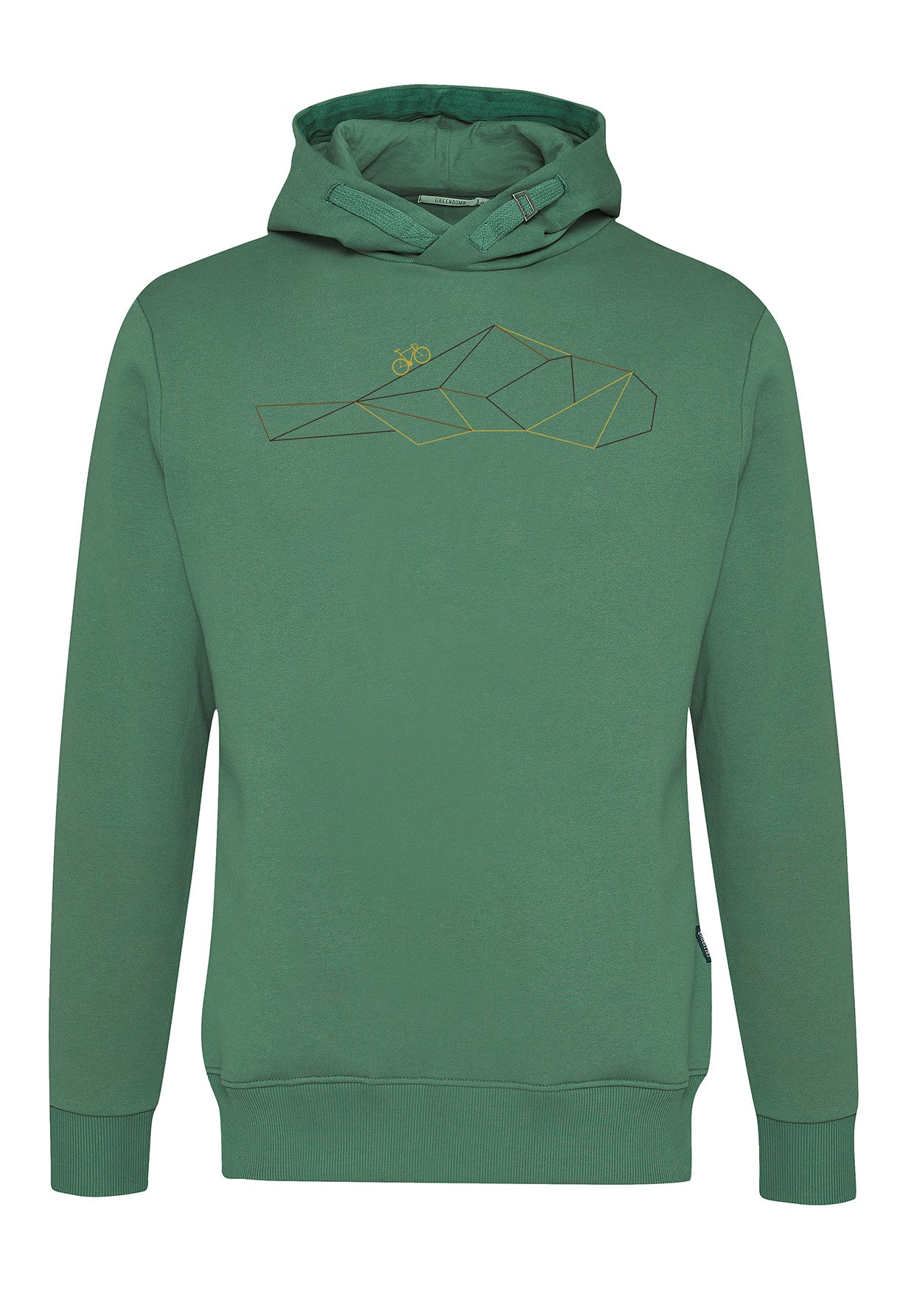 Smoke Green: Kuschliger Hoodie aus Bio-Baumwolle für Herren [3681]