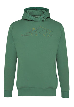 Smoke Green: Kuschliger Hoodie aus Bio-Baumwolle für Herren [3681]