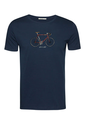 Navy: Sportliches T-Shirt aus Bio-Baumwolle für Herren [3715]