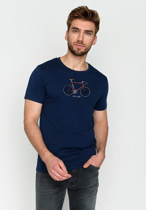 Blau:  Sportliches T-Shirt aus Bio-Baumwolle für Herren [3718]