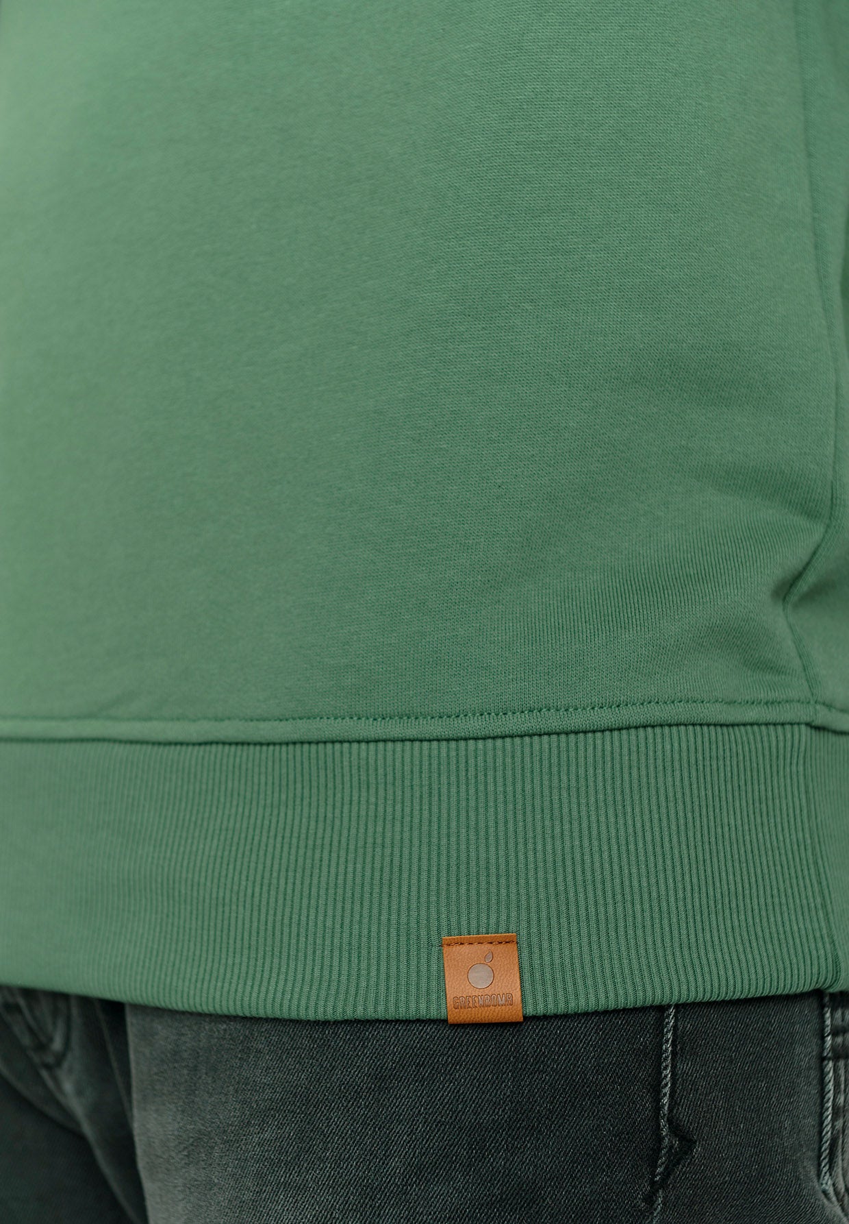 Smoke Green: Gemütliches Sweatshirt aus Bio-Baumwolle für Herren [3799]