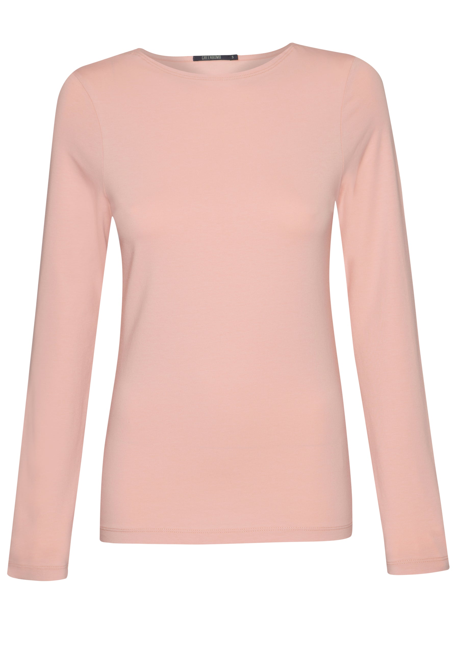 Shrimp Rose: Sportliches Longsleeve aus Bio-Baumwolle für Damen [381]
