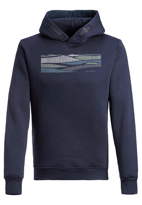Navy: Kuschliger Hoodie aus Bio-Baumwolle für Herren [3823]
