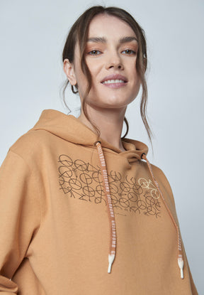 Brauner Gemütlicher Hoodie aus Bio-Baumwolle für Damen (3)