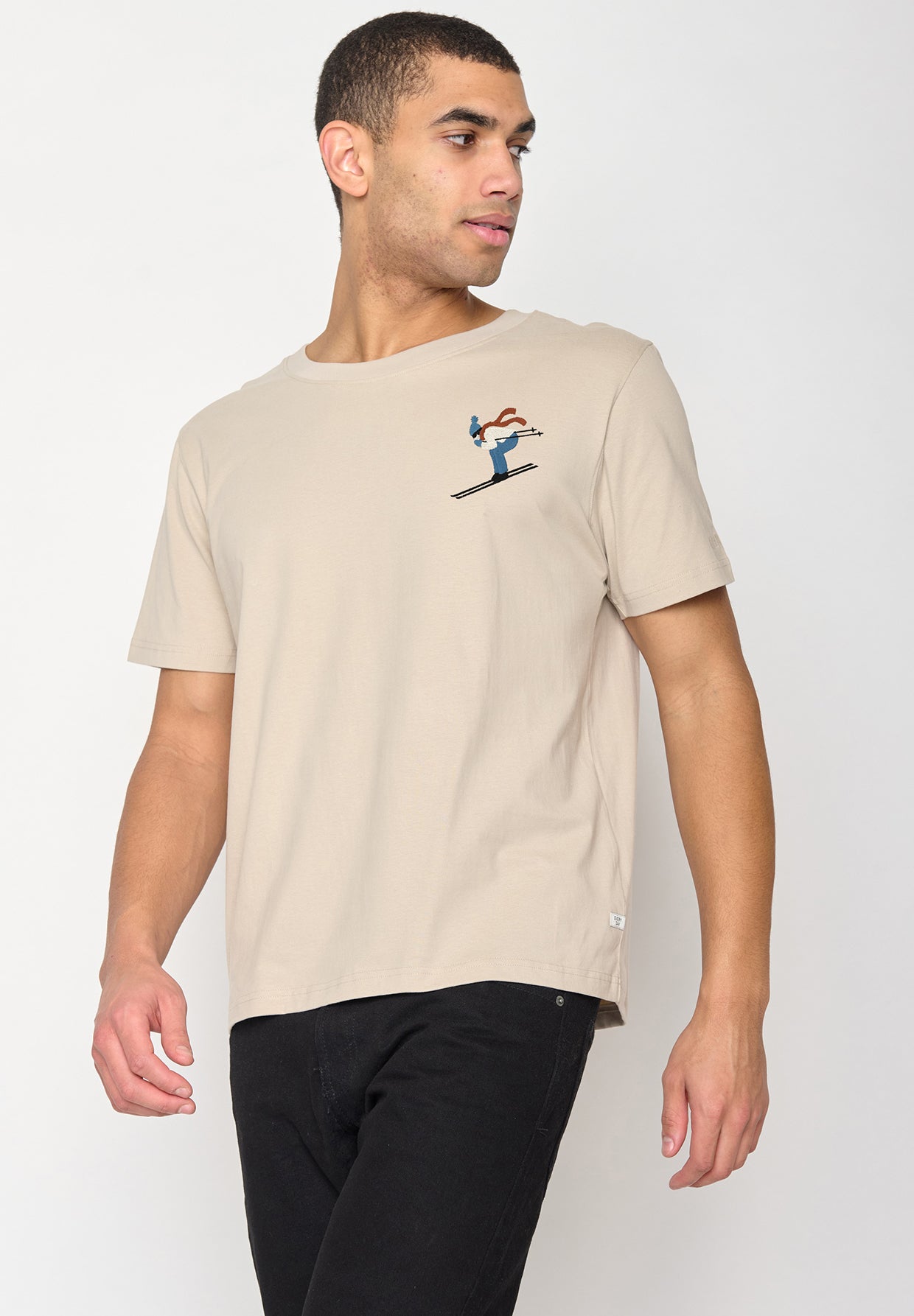 Brauner Lässiges T-Shirt aus Bio-Baumwolle für Herren (1)