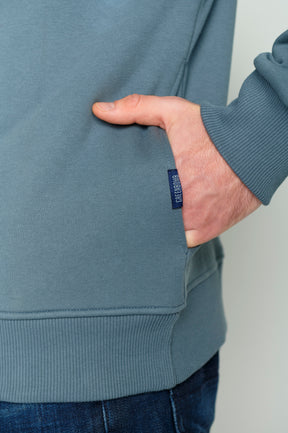 Thunder Grey: Kuschliger Hoodie aus Bio-Baumwolle für Herren [4126]