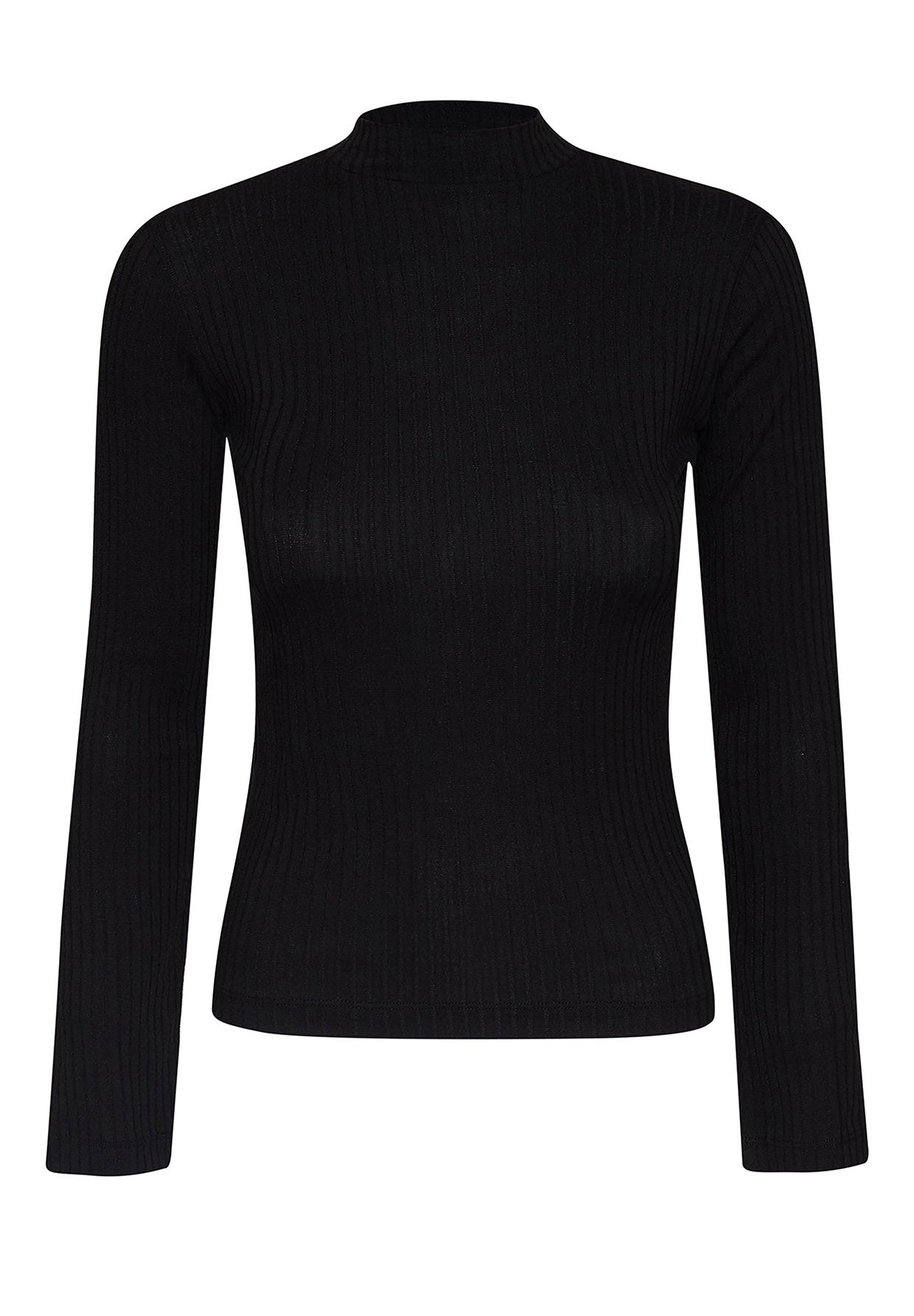 Black: Lässiges Longsleeve aus LENZING™ TENCEL™ Mix für Damen [412]