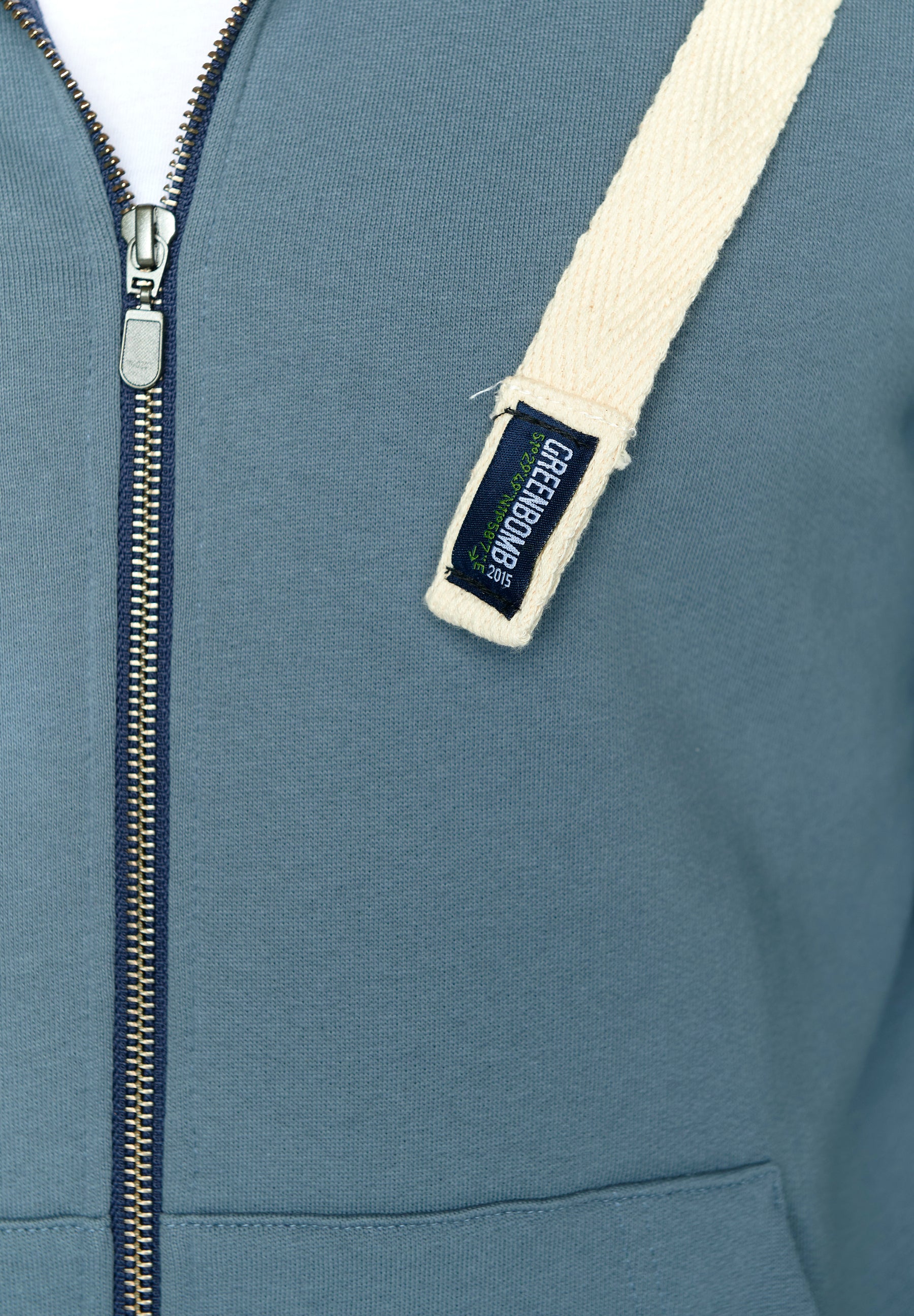 Thunder Grey: Entspannte Zipjacke aus Bio-Baumwolle für Herren [4139]