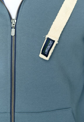 Thunder Grey: Entspannte Zipjacke aus Bio-Baumwolle für Herren [4139]