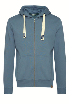 Thunder Grey: Entspannte Zipjacke aus Bio-Baumwolle für Herren [4142]
