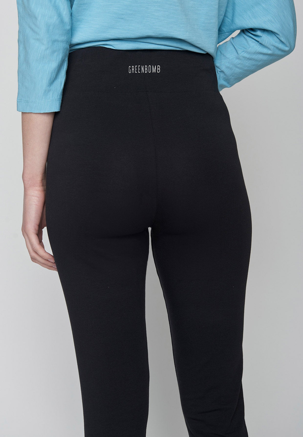 Schwarz:  Lässige Leggings aus Bio-Baumwolle für Damen [418]