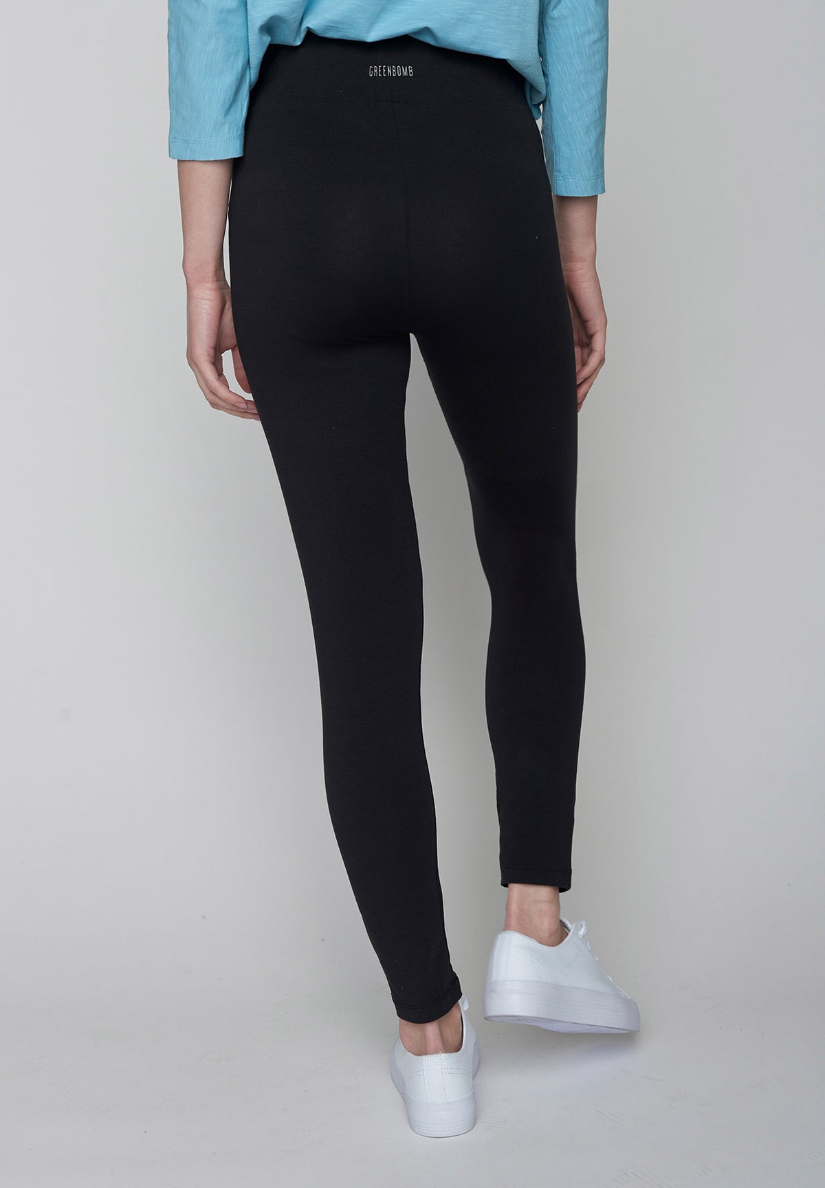 Schwarz:  Lässige Leggings aus Bio-Baumwolle für Damen [419]