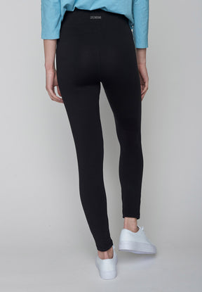 Schwarz:  Lässige Leggings aus Bio-Baumwolle für Damen [419]