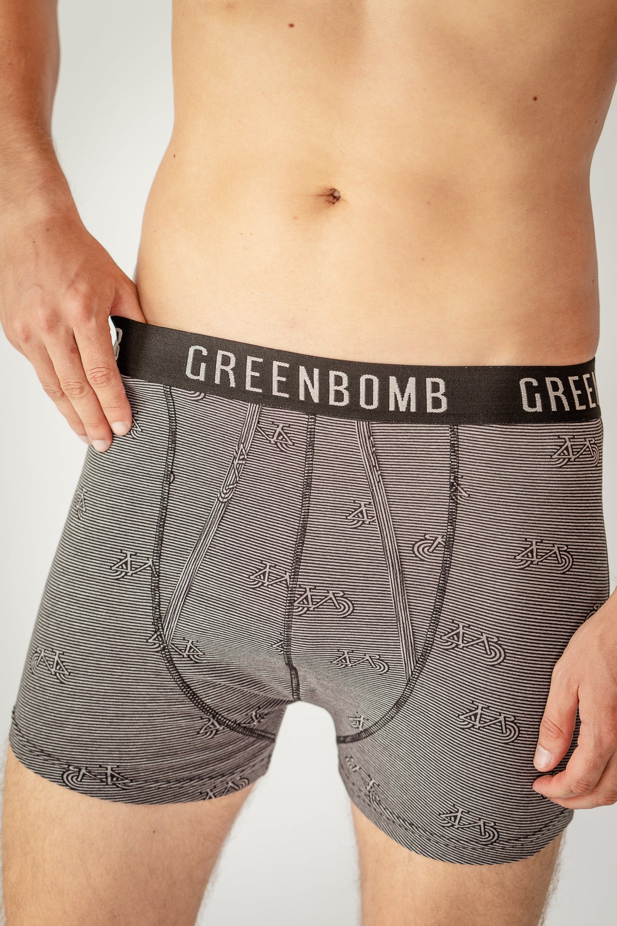 Heather Grey: Gemütliche Trunk aus Bio-Baumwoll Mix für Herren [4224]