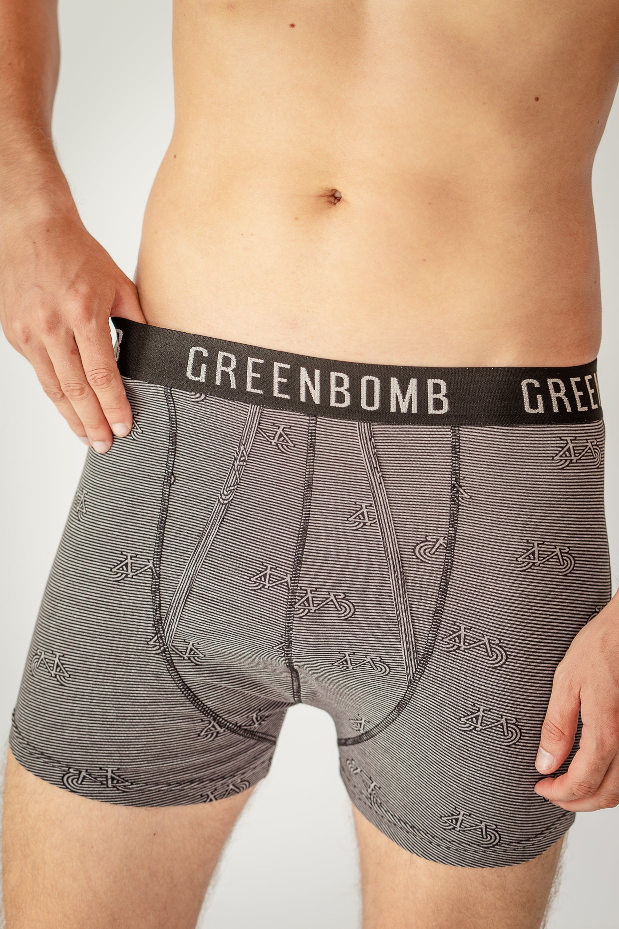 Heather Grey: Gemütliche Trunk aus Bio-Baumwoll Mix für Herren [4224]