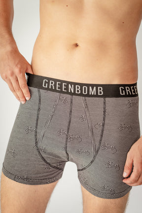 Heather Grey: Gemütliche Trunk aus Bio-Baumwoll Mix für Herren [4224]