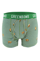 Green Stripes: Gemütliche Trunk aus Bio-Baumwoll Mix für Herren [4225]