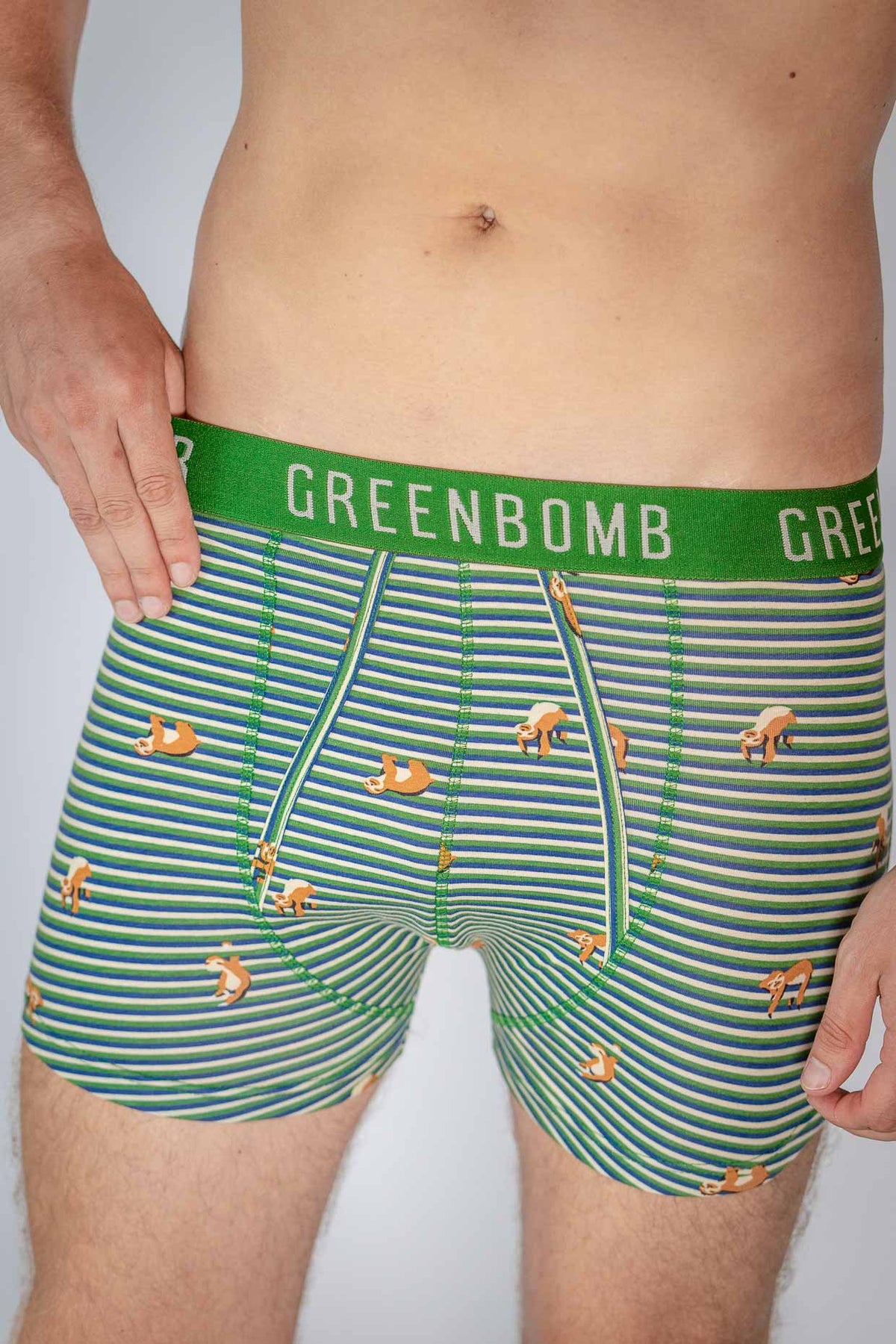 Grün:  Gemütliche Trunk aus Bio-Baumwoll Mix für Herren [4226]