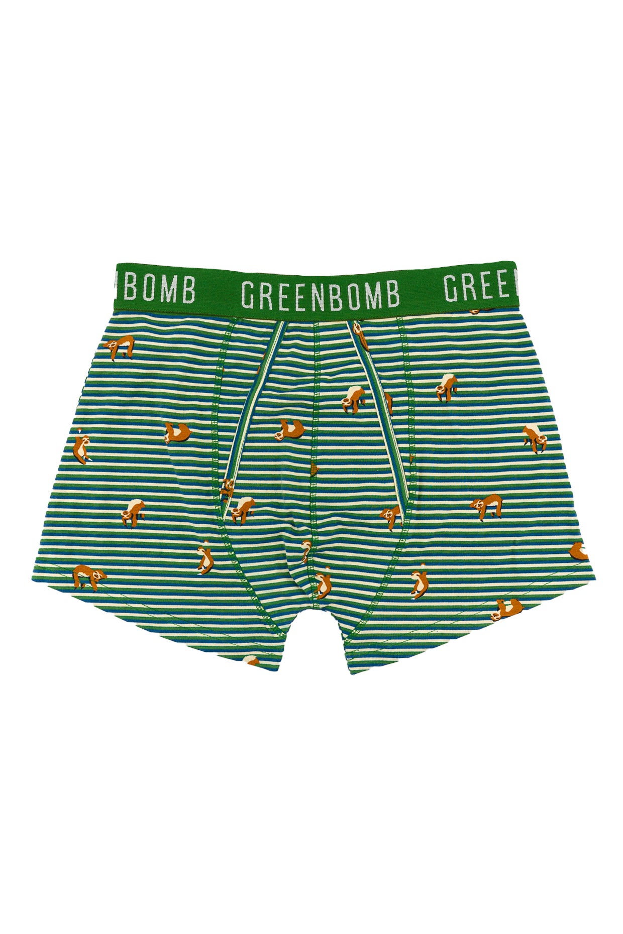 Green Stripes: Gemütliche Trunk aus Bio-Baumwoll Mix für Herren [4227]